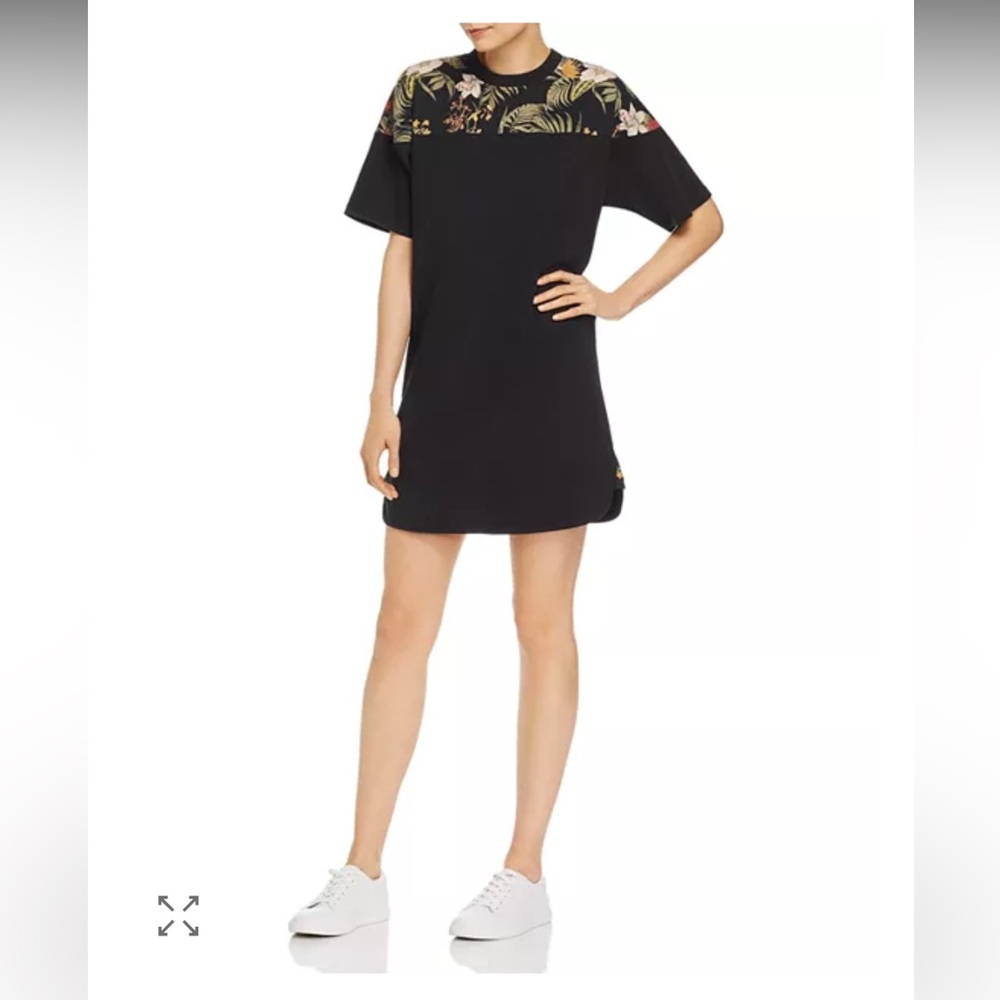Rebecca Minkoff Black Floral Tshirt Dress